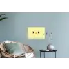 Kuiken - Vrolijk - Geel - Minimalistisch Muursticker klein -plant