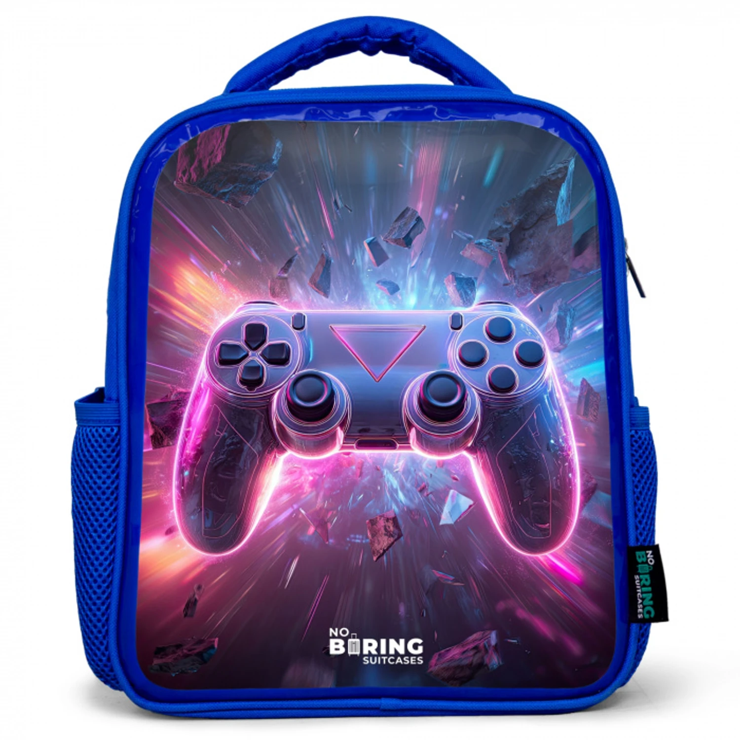 Game - Controller - Neon Kinderrugzak - Blauw middel -3d