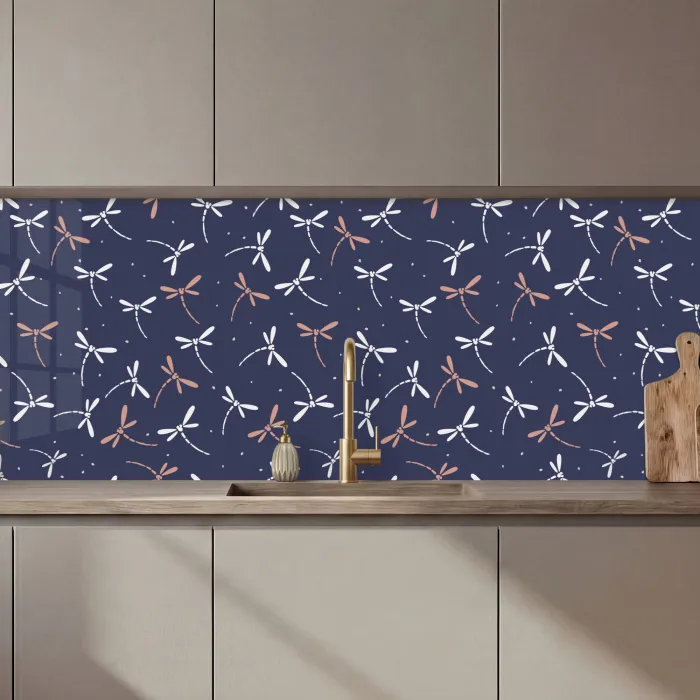 Libelle - Patronen - Pastel - Japans keuken achterwand 2 middel 871 zz_3dshopping