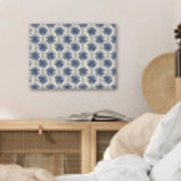 Symmetrisch - Palm - Blauw PET vilt klein 837 -sfeer3