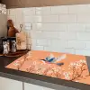 Vogel - Bloesemtakken - Warm - Kleurrijk Inductie beschermer vinyl 3mm klein -sfeer3