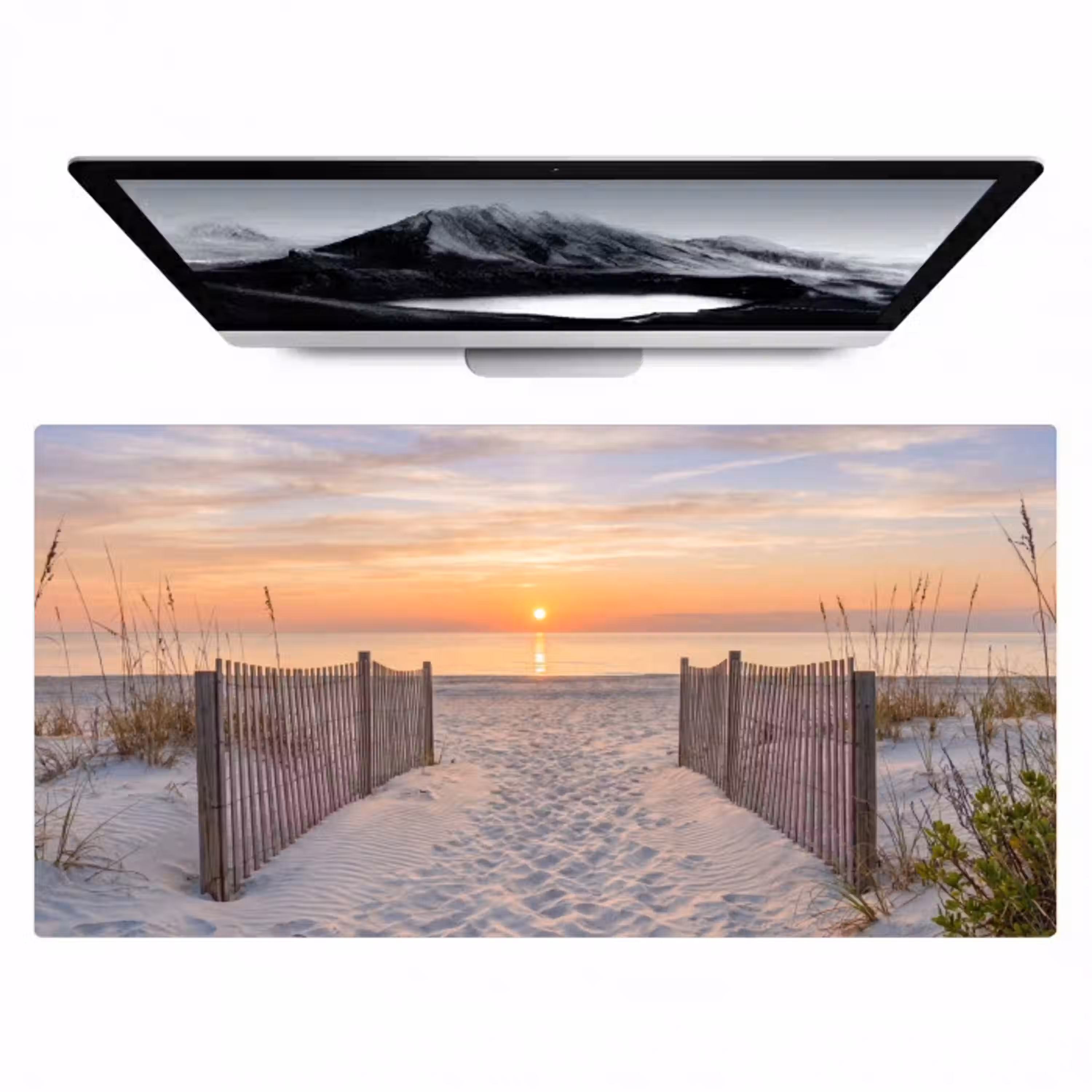 Zonsondergang - Strand - Zand Muismat XXL klein -zzz3d