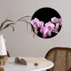 Orchidee - Bloemen - Roze - Flora Wandcirkel behangsticker klein -sfeer3