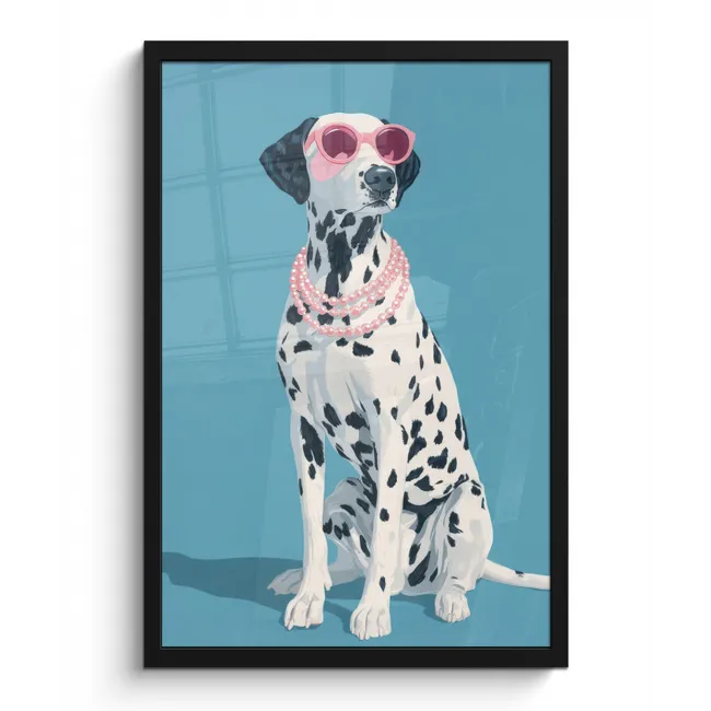 Bilder mit Rahmen - Dalmatiner - Sonnenbrille - Blau