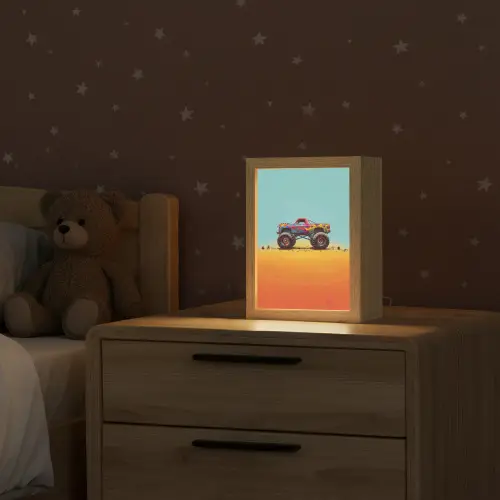 Monstertruck - Graffiti - Jongens - Auto Light Box met kabel klein -sfeer1_kind
