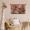 Kolibries - Bloemen - Groen - Roze Wandkleed katoen klein -wsfeer5_kind