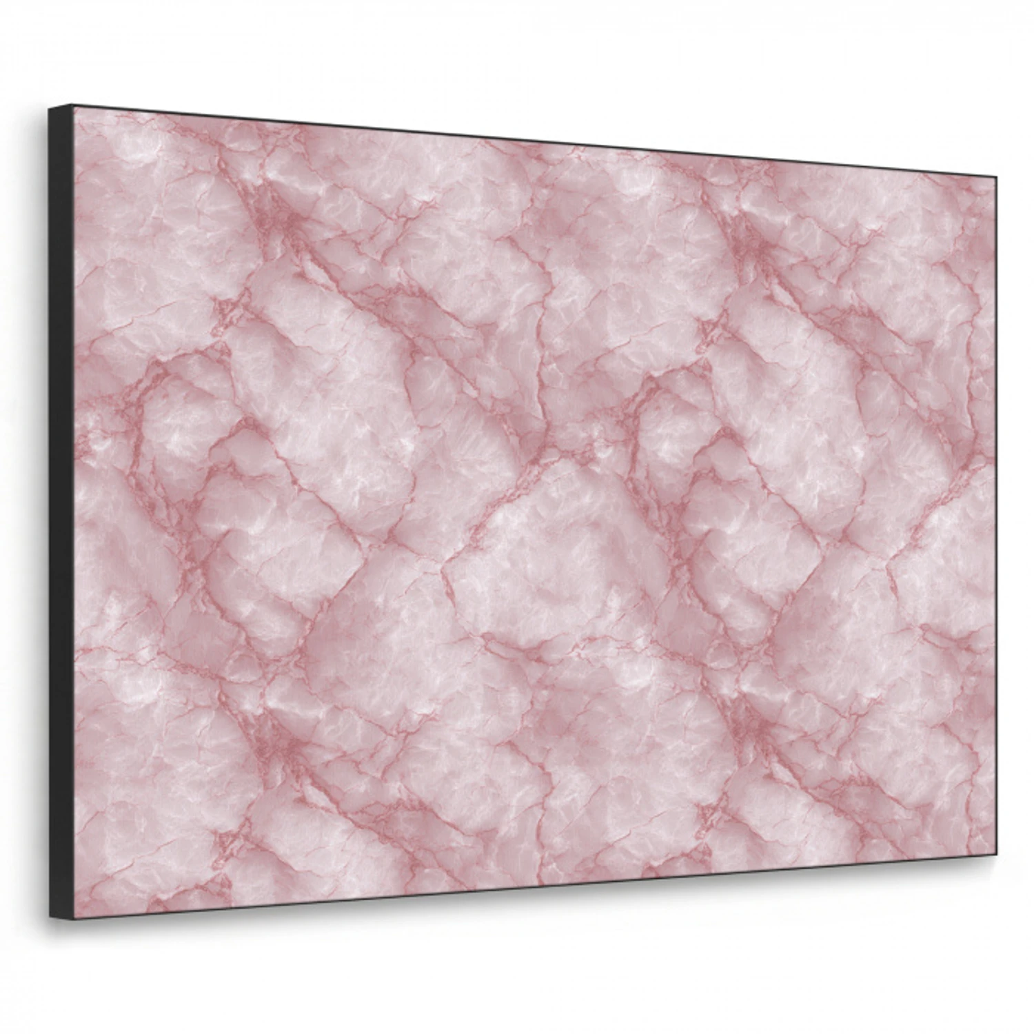 Roze - Kwartsmarmer - Aders Textielframe zwart klein 947 -3d