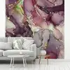 Marmer - Rood - Paars - Goud fotobehang vinyl groot -woonkamer