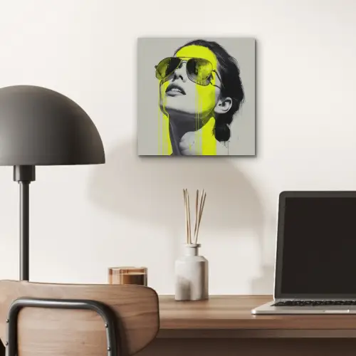 Vrouw - Bril - Verf aluminium wit klein -sfeer5