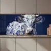 Koe - Delfts - Blauw - Artistiek keuken achterwand 2 middel zz_3dshopping