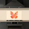 Vlinder - Minimalistisch - Roze keuken achterwand spatscherm klein -sfeer1