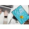 Badeend - Dobberen - Blauw laptophoes neopreen klein -bureau