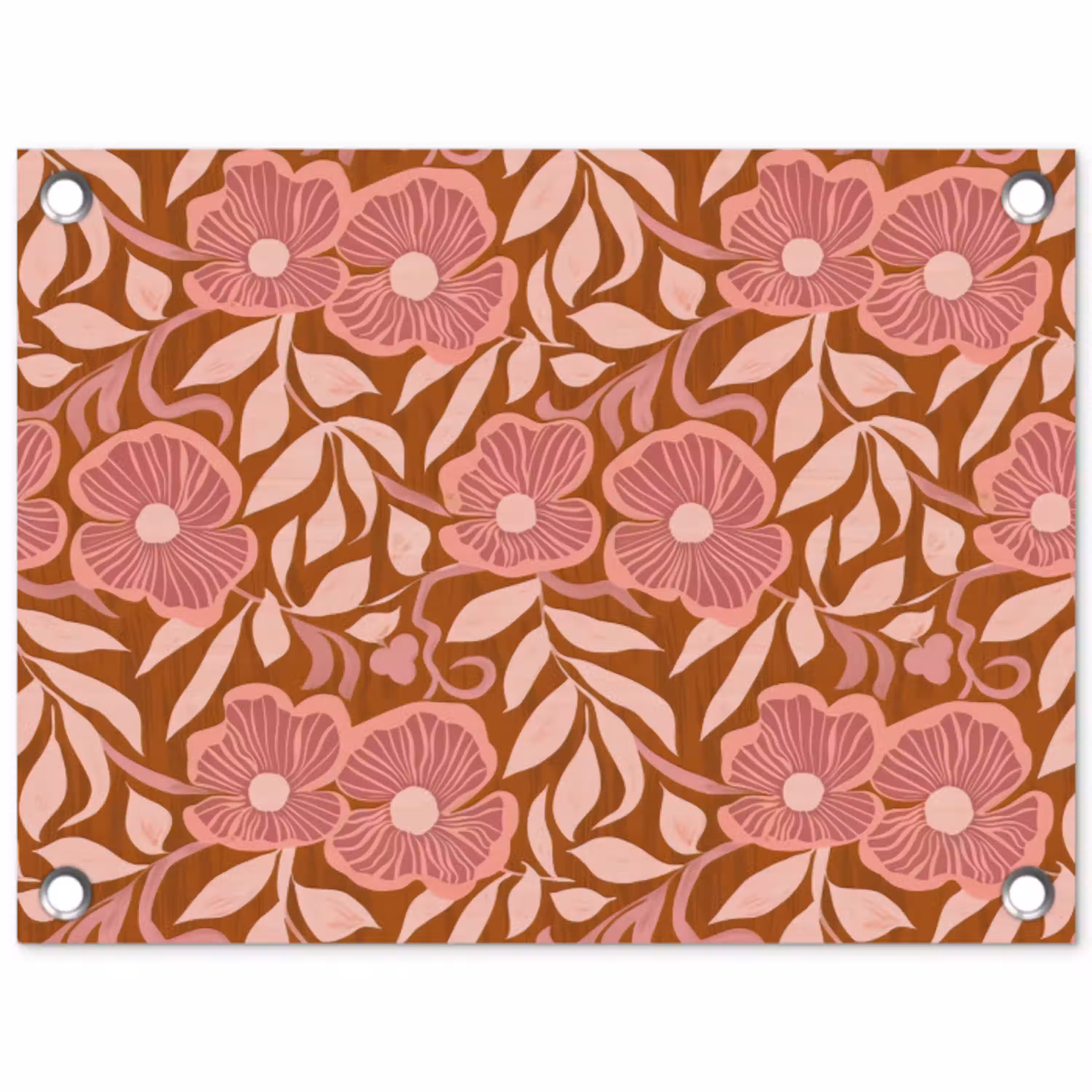 Sfeer - Bloemen - Roze tuinposter los doek klein 239 -3d