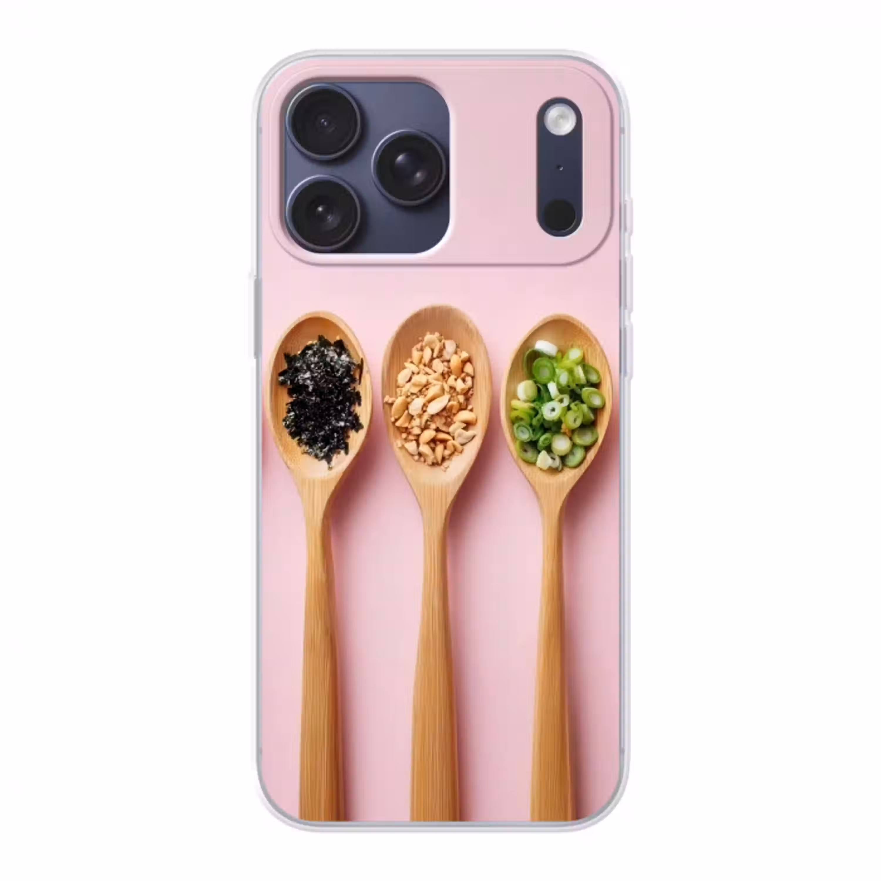 Ingrediënten - Lepels - Hout - Roze Telefoonhoesje iPhone 17 Pro Max klein -3d