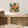 Tropisch - Bladeren - Zwart - wit aluminium wit klein -sfeer3