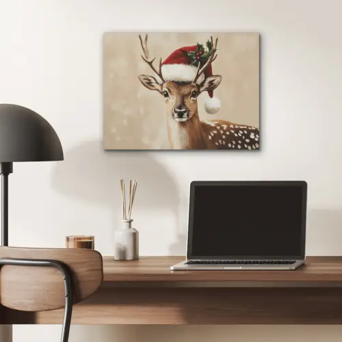 Kerst - Hert - Gewei - Rood PET vilt klein -sfeer5