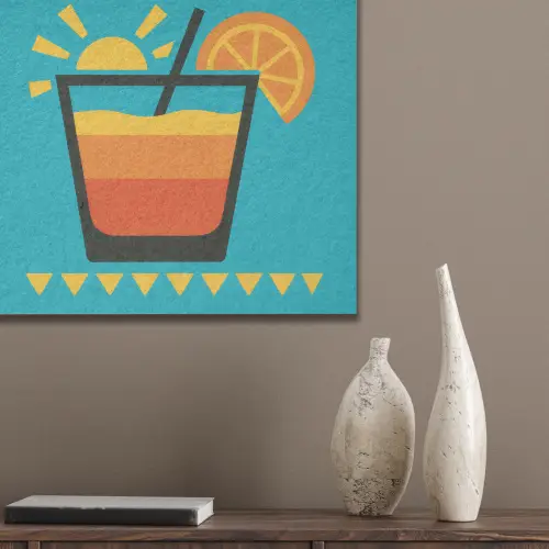 Illustratie - Tequila - Glas - Blauw PET vilt klein -sfeer6_closeup