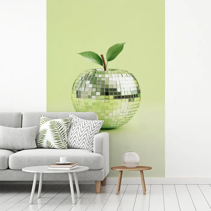 Groen - Disco - Decoratie - Appel fotobehang vinyl groot -woonkamer