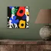 Bloemen - Bladeren - Abstract - Zwart aluminium wit klein -sfeer2