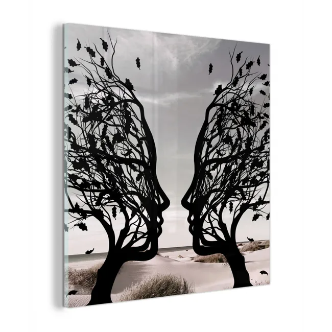 Bomen - Gezicht - Bladeren - Moderne kunst plexiglas 5mm klein -z3d