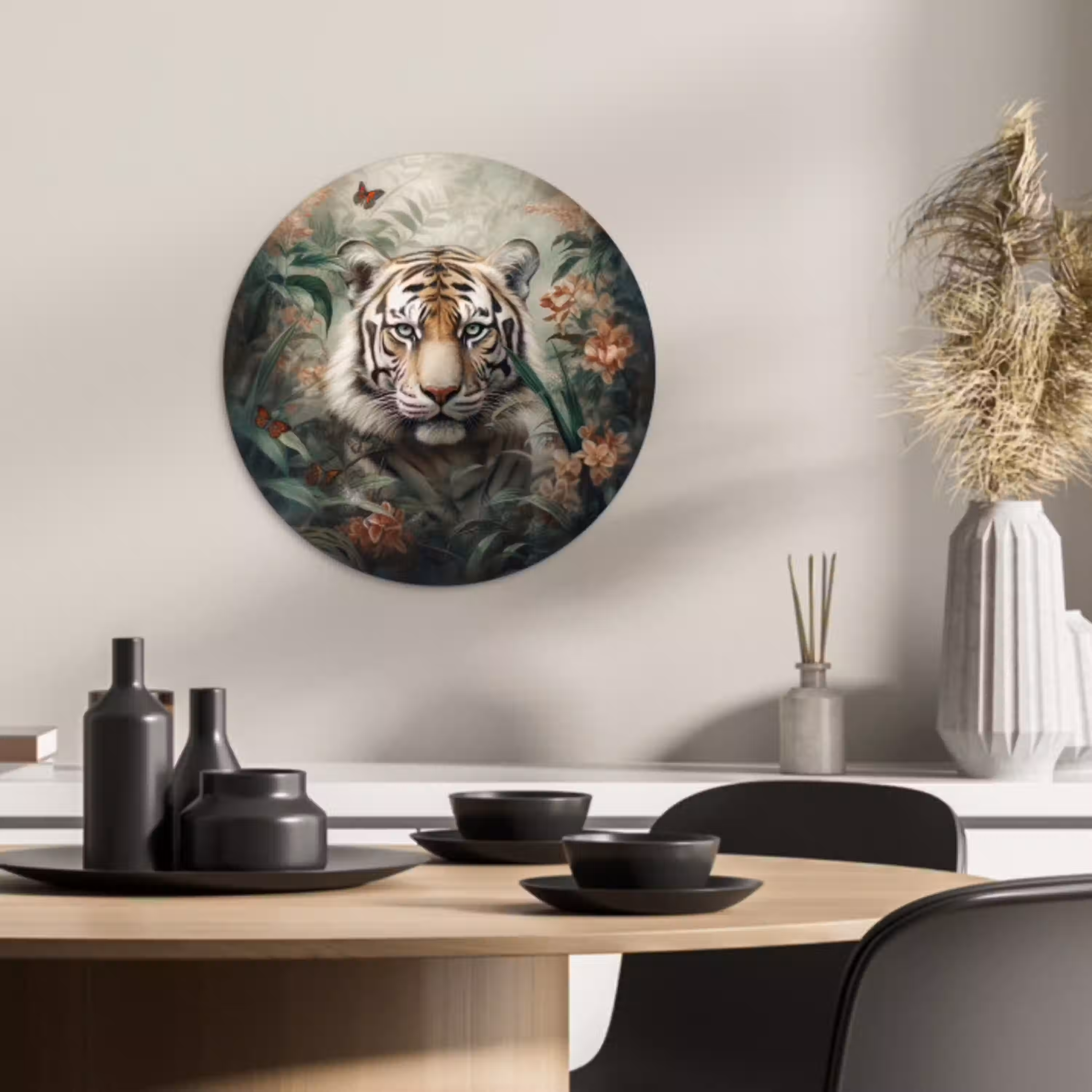 Blik van de Tijger KitchenYeah - Keuken - Wandcirkel Forex klein -sfeer2