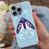 Bladeren - Wit - Vlinder - Insect Hoesje iPhone 16 Pro Max met koord klein -sfeer3