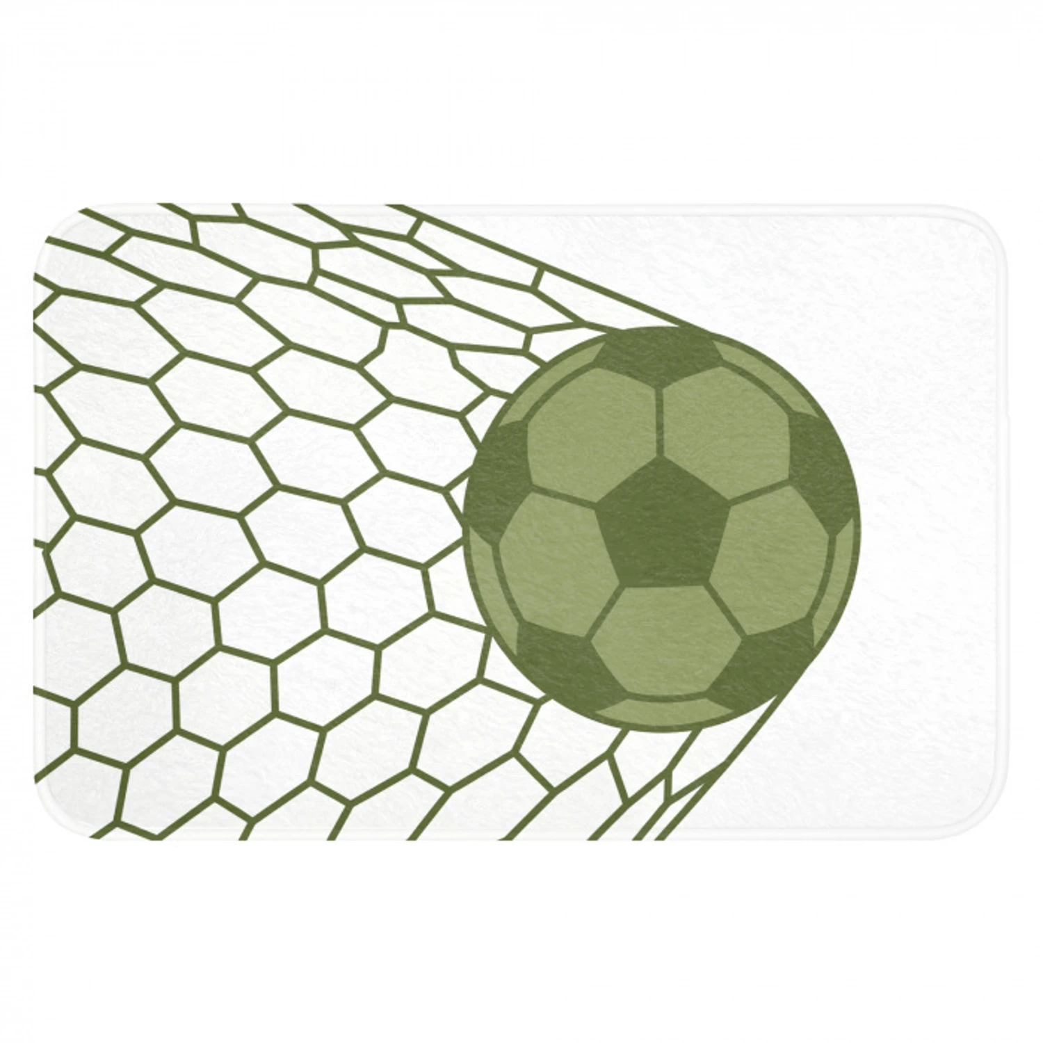Voetbal - Goal - Sport - Groen Badmat klein -3d