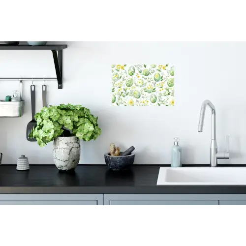 Patroon - Groen - Eieren Muursticker klein -keuken