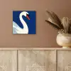 Zwaan - Wit - Snavel - Illustratie aluminium wit klein -sfeer4