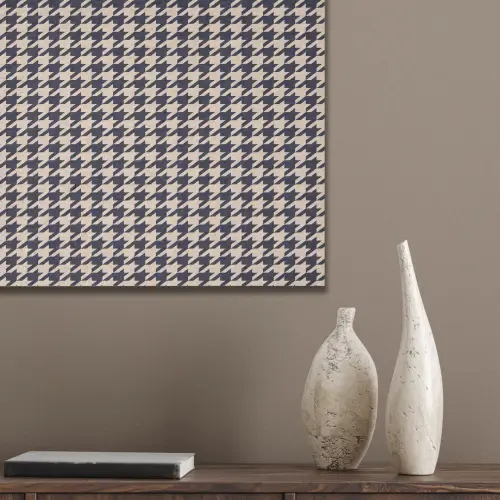 Plaid - Patroon - Ruit - Donkerblauw PET vilt klein 837 -sfeer6_closeup