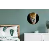 Luipaard - Dieren - Portret - Wilde dieren - Zwart Wandcirkel aluminium klein -slaapkamer