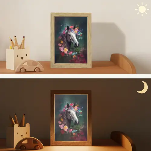 Paard - Natuur - Bloemen - Bos - Dieren Light Box met kabel klein -sfeer3_kind
