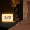Cherish every moment - Cocktailglas - Geel Light Box met kabel (Tafellamp) klein -sfeer1