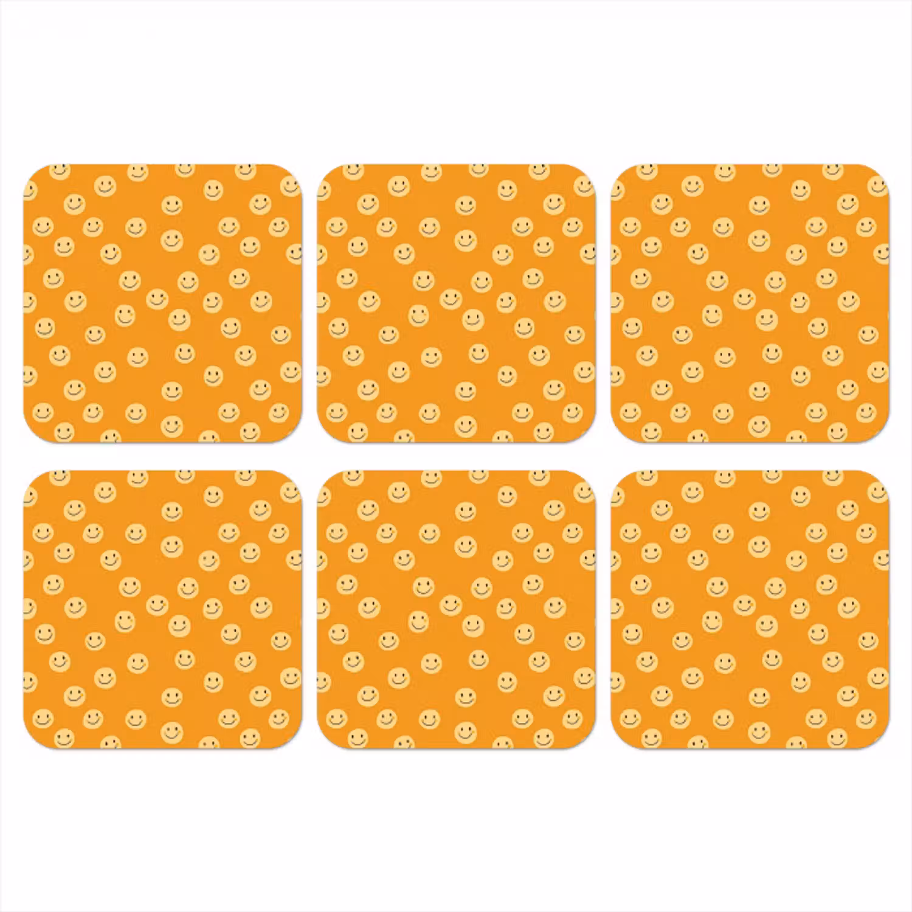 Smileys - Retro - Heel onderzetter kurk middel 366 -3d