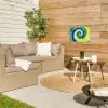 Spiraal - Groen - Draaiend tuinposter los doek klein -sfeer4