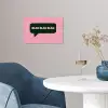 Roze - Tekstwolk - Groen - BLAH BLAH BLAH poster papier klein -sfeer3