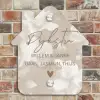 Beige bloemen - Sierlijk Naambord Huisje klein -sfeer6