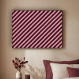 Strepen - Roze - Bruin Textielframe zwart klein 947 -sfeer1
