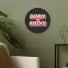 Quote - Regenboog - Roze - Zwart Akoestische PET Vilt - Rond klein -sfeer2