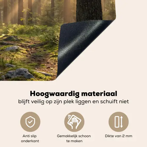 Bos - Zonlicht - Gras Inductie beschemer met haakjes klein -ky-onderkant-nl