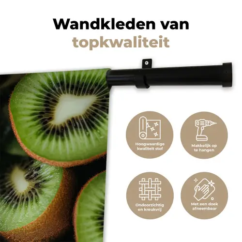 Kiwi - Fruit - Groen Wandkleed katoen klein -sfeer2