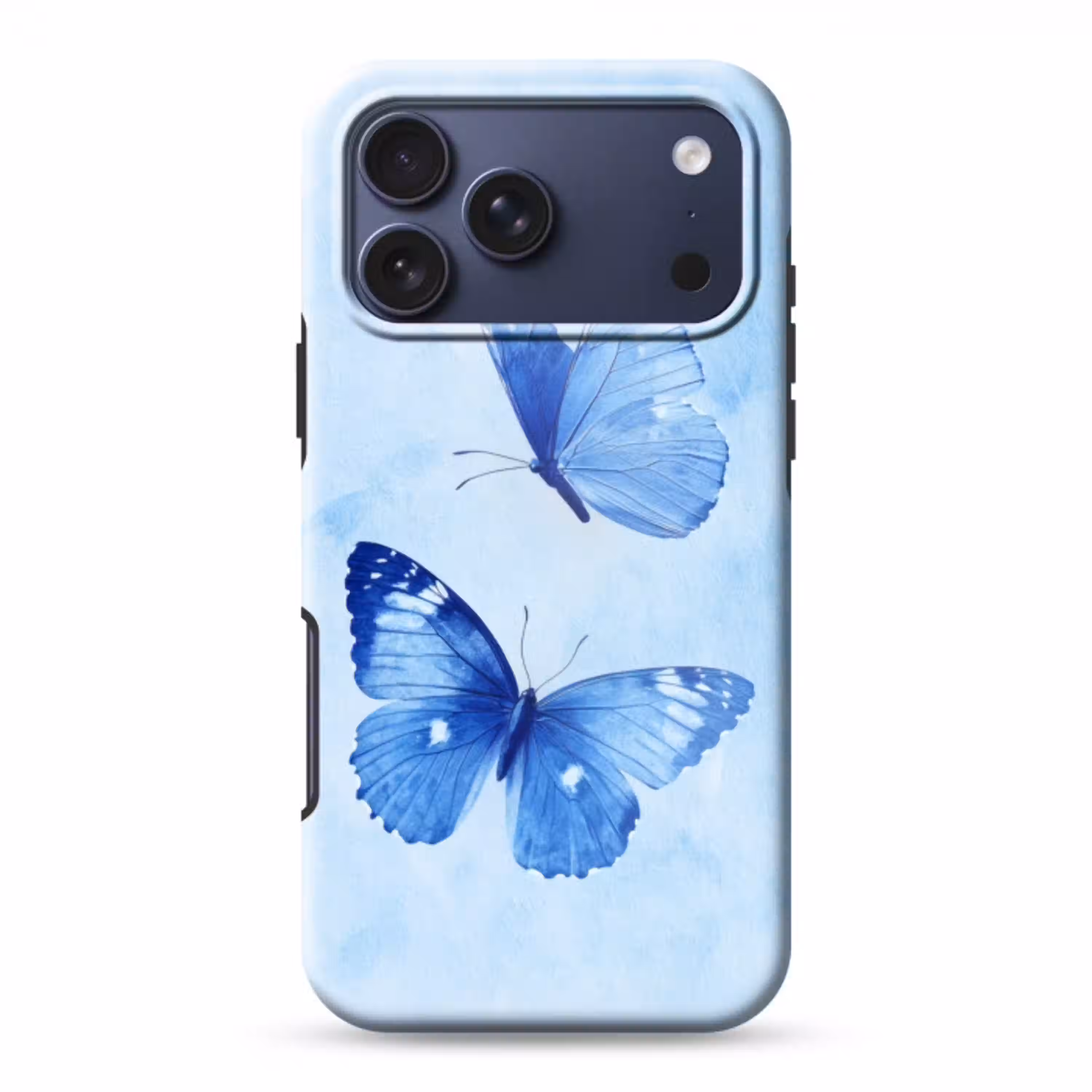 Vlinders - Sierlijk - Blauw Toughcase MagSafe Apple iPhone 17 Pro Max klein -3d