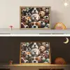Hond - Dieren - Patronen - Bruin - Meisjes - Jongens Light Box met batterij (Wandlamp kind) middel -sfeer3_kind