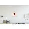 Zandloper - Symmetrisch - Rood - Paars textielposter latten blank klein -kinderkamer