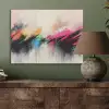 Dynamisch - Abstract - Kleurrijk - Zwart PET vilt klein -sfeer2