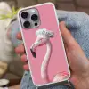 Flamingo - Roze - Koksmuts - Vogel Hoesje iPhone 16 Pro Max met koord klein -sfeer3
