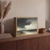 Kust - Golven - Rots - Storm Light Box met batterij (Wandlamp) middel -sfeer2