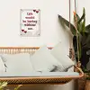 Quote - Tekstballon - Hartjes tuinposter los doek klein -sfeer7
