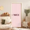 Nice - Strepen - Roze deurposter klein -sfeer2
