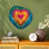 Hart - Tie Dye - Kleurrijk Wandcirkel Organisch Forex 3mm klein -sfeer2